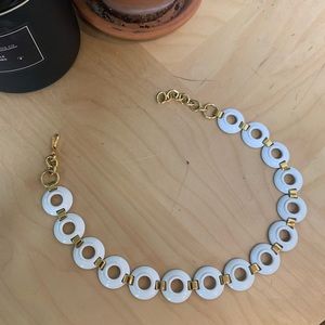 Mod White and Gold Choker